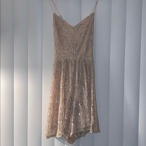 Never worn sparkly nude color romper